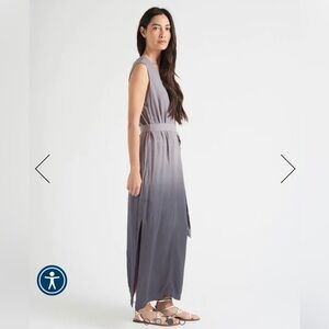 NWT Splendid Evian Viscose Long Maxi Dress in Gray Size Small
